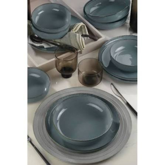 Порцеланова купа 15см - Kutahya Pearl Mood Blue - 1 брой