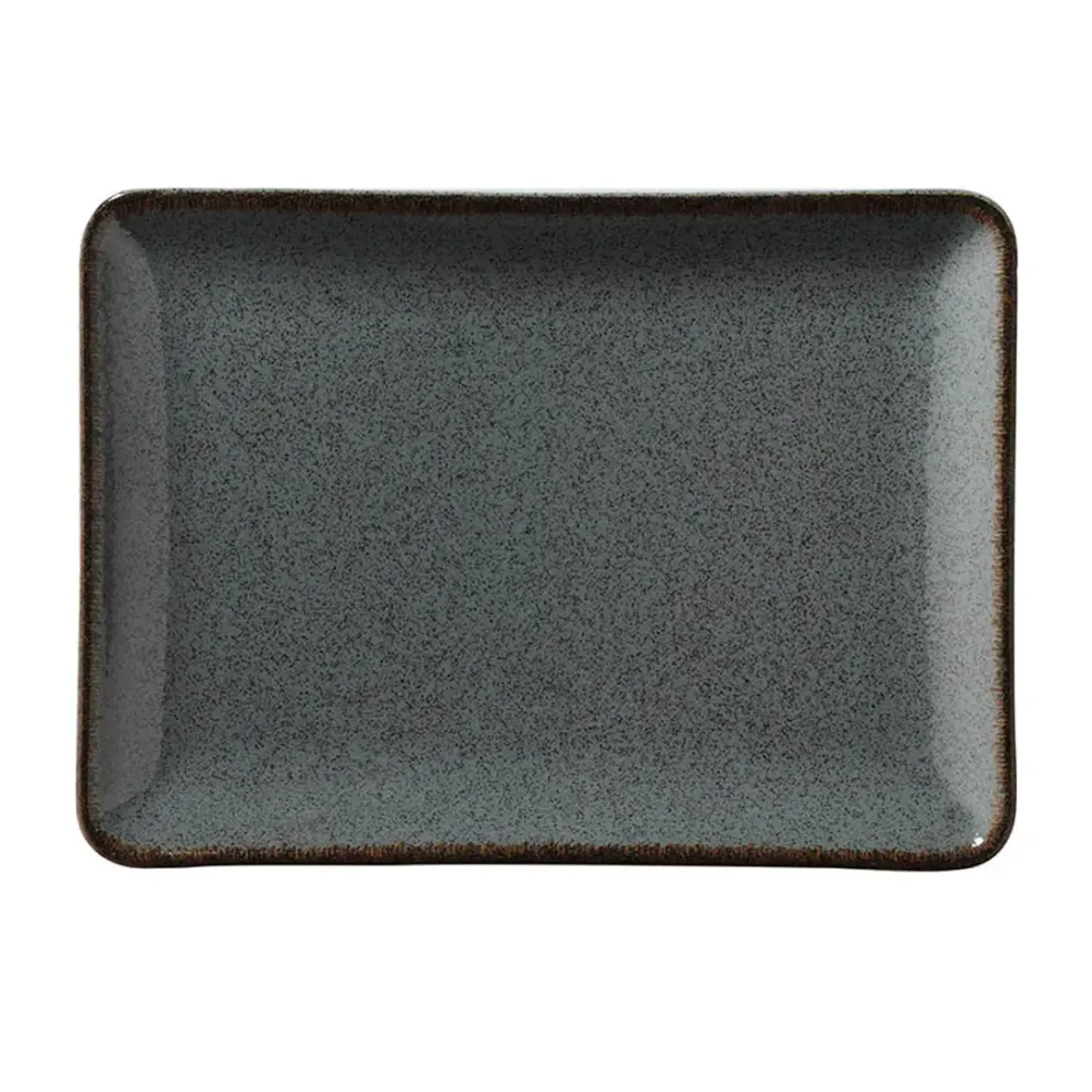 Правоъгълно плато 35см x 26см - Kutahya Pearl Tan Blue - 1 брой