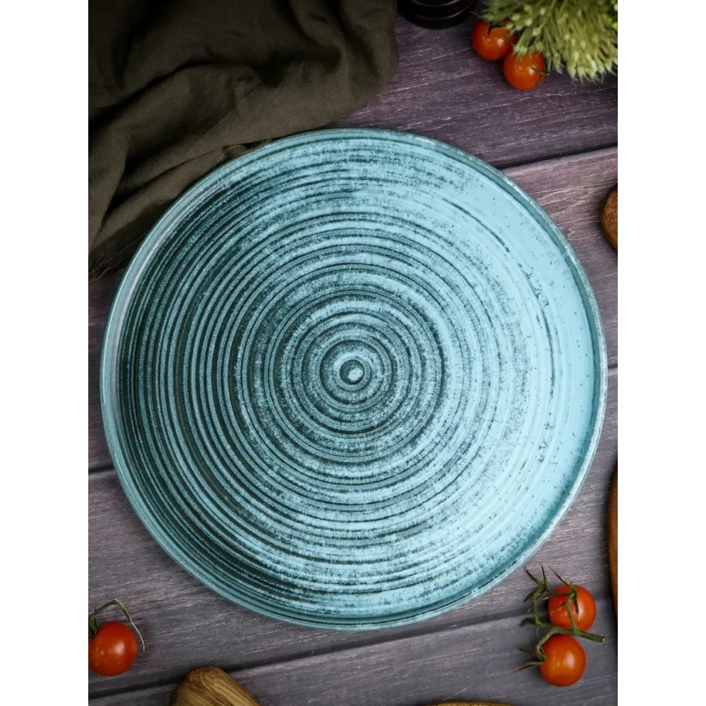 Чиния 24см с борд - Porland Ethos Lykke Turquoise - 1 брой