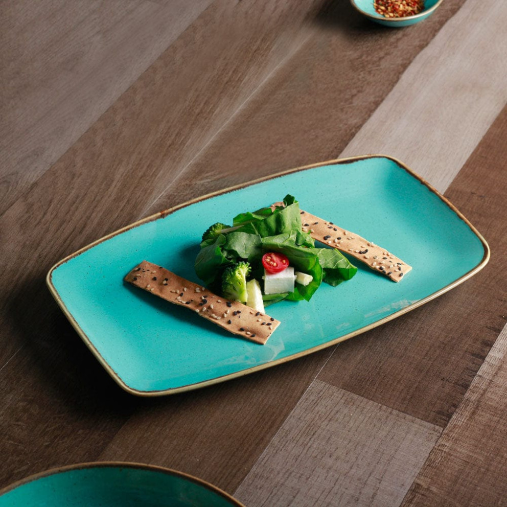 Плато 31см х 18см - тюркоаз - Porland Seasons Turquoise - 1 брой