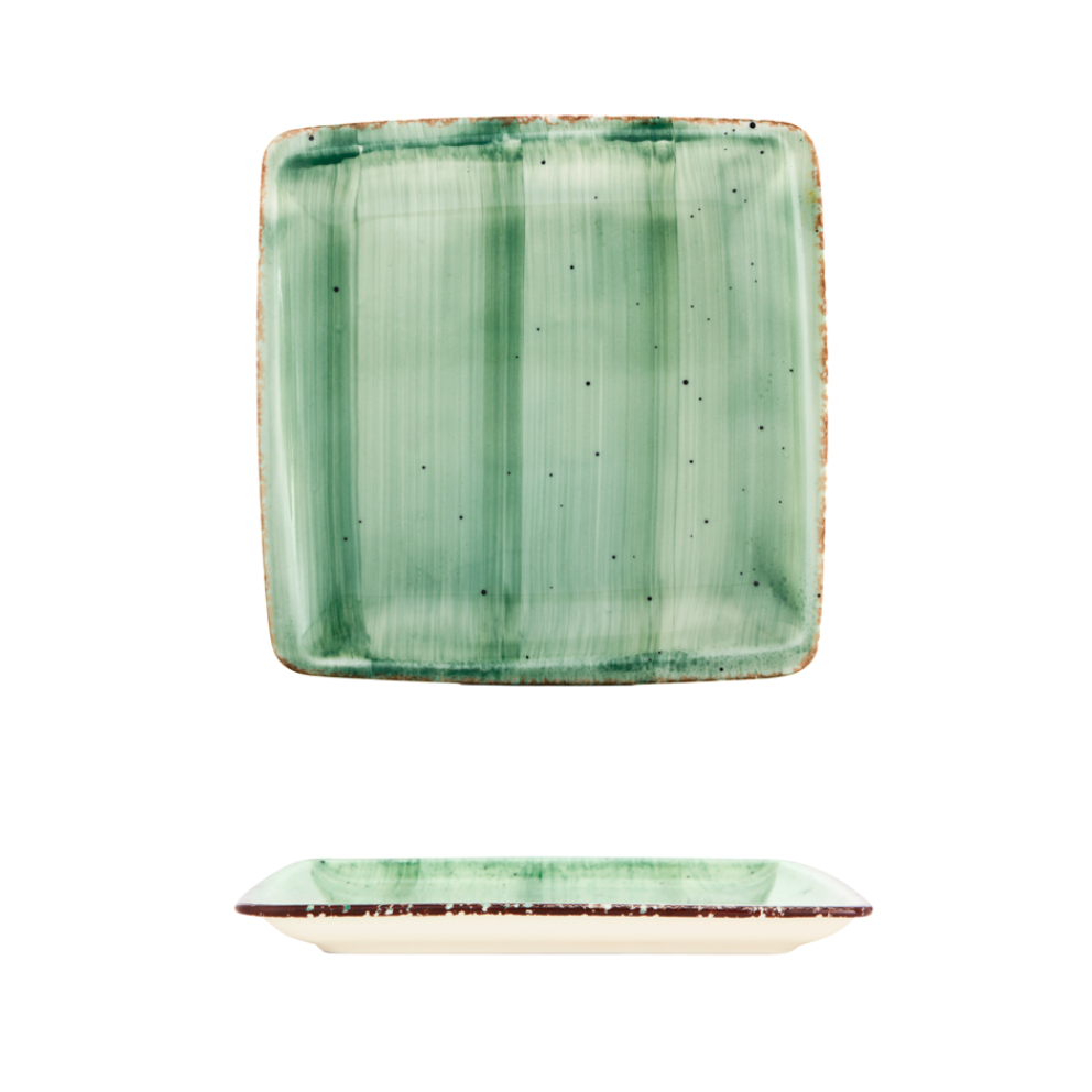 Квадратна чиния 19x19см - Gural Green - 1 брой