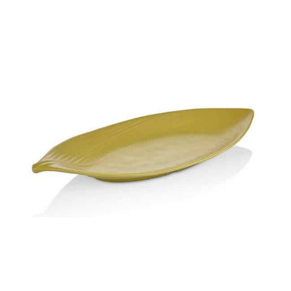 TERRA-Плато LEAF 15.5x36.5xh4.6cm ТЪМНО ЗЕЛЕНО