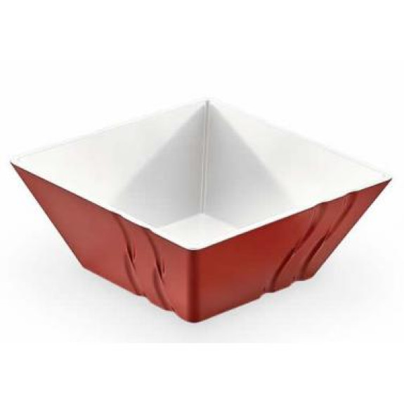 Купа квадрат LUXOR BICOLOR ЧЕРВЕНО 24x24xh10cm 3L
