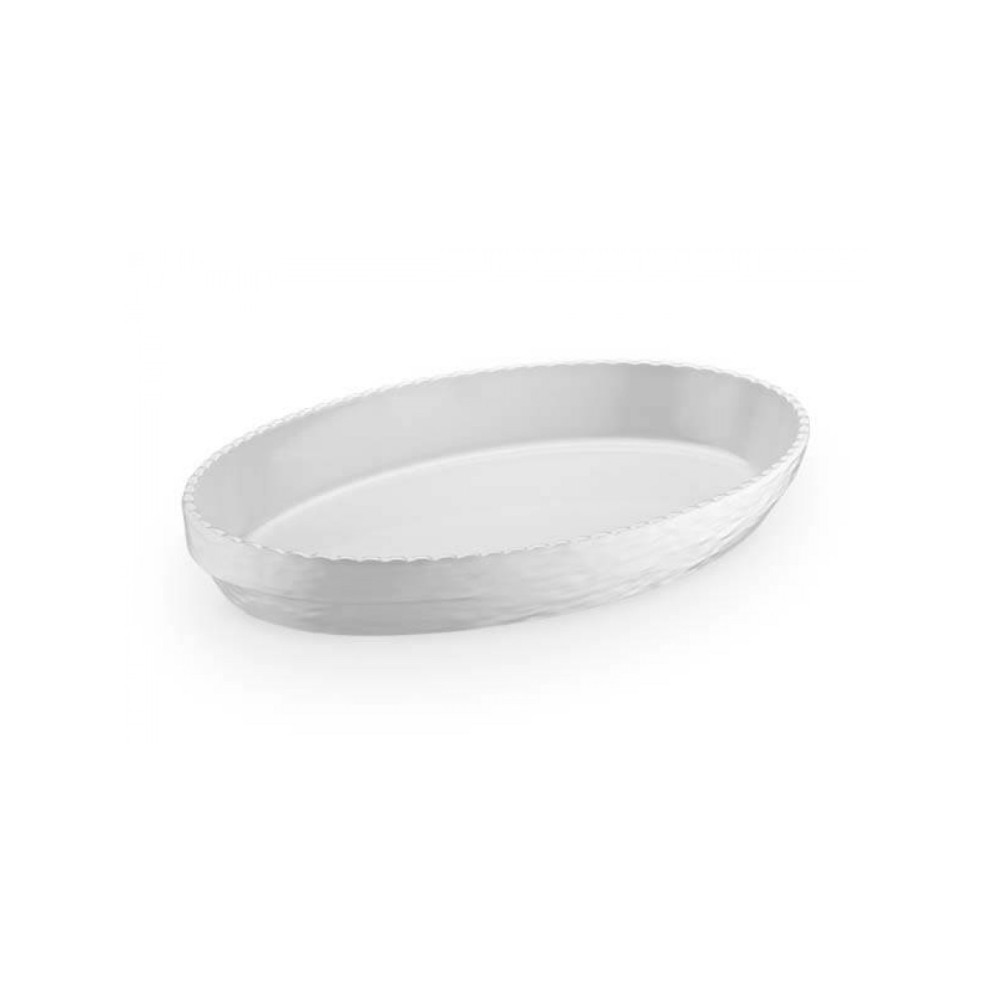 Плато елипса дълбоко OLIE БЯЛО 40x25xh5.5cm