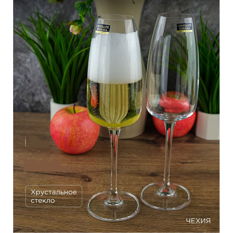 Чаши за шампанско Bohemia Anser 290ml - 6 броя