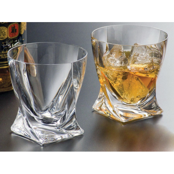 чаши за уиски Bohemia Quadro 340ml - 6 броя
