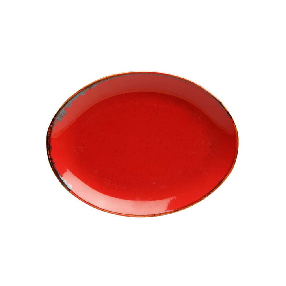 Овално плато 36см - червено - Porland Seasons Red - 1 брой
