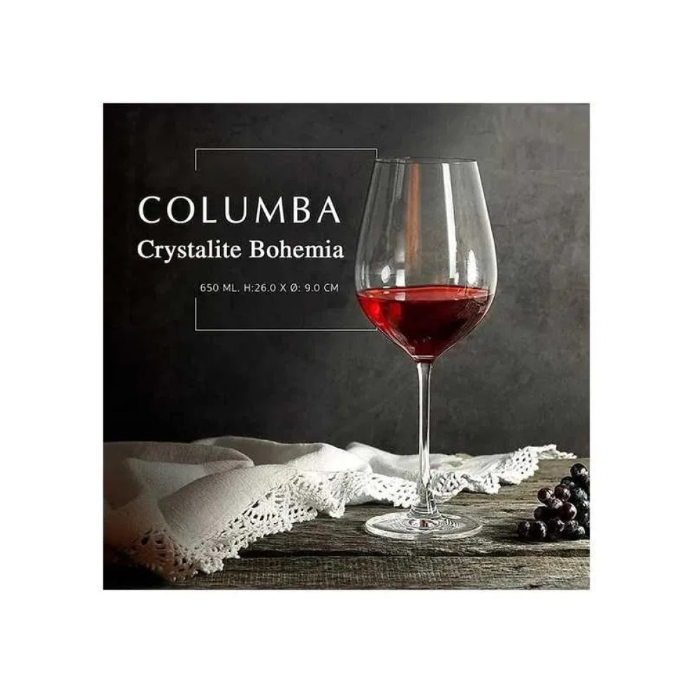 Чаши за вино Bohemia Columba 650ml - 6 броя
