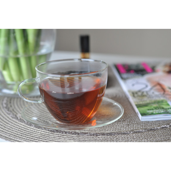чаша с чинийка за топли напитки Classic 220ml - 6 броя
