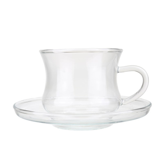 чаша с чинийка за топли напитки IZA 220ml - 6 броя