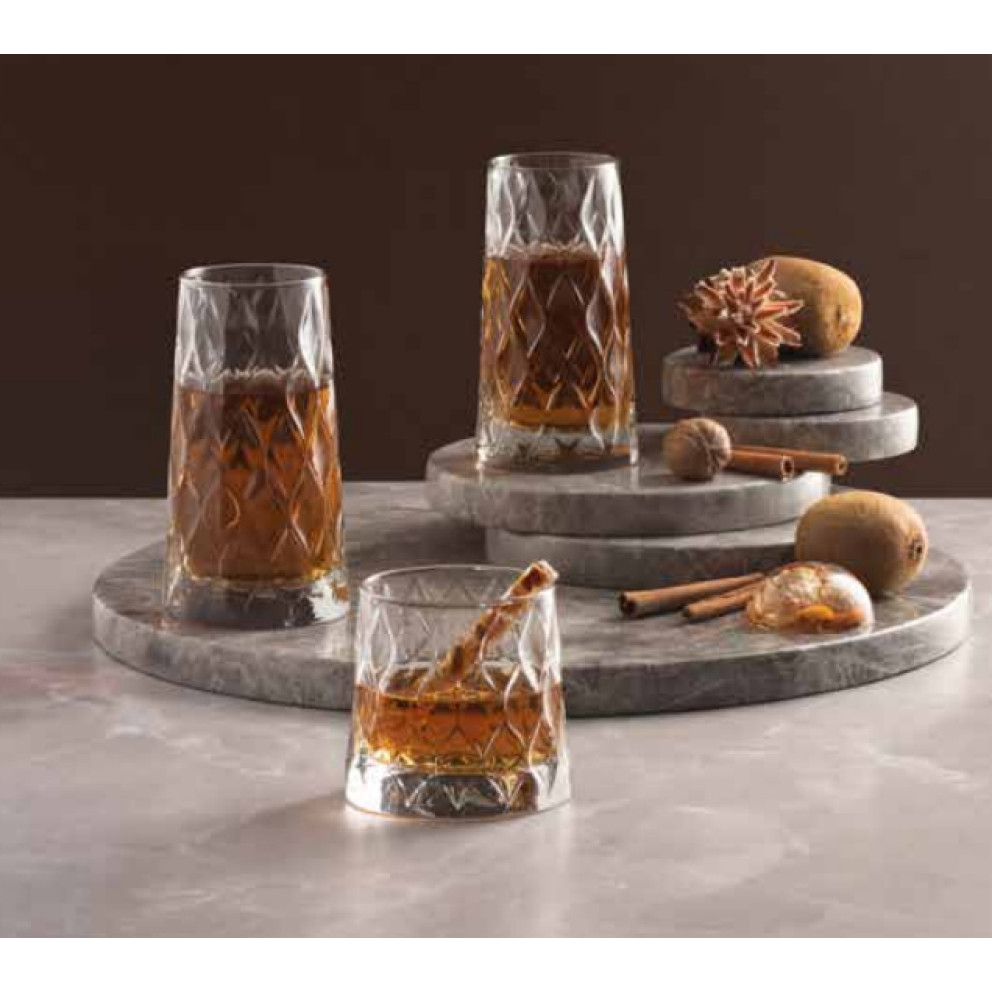 Чаши за вода и коктейл Leafy 455ml - 4 броя