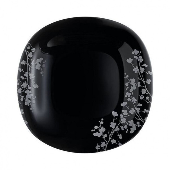 Десертна чиния 19см - Luminarc Ombrelle Noir - черна - 6 броя