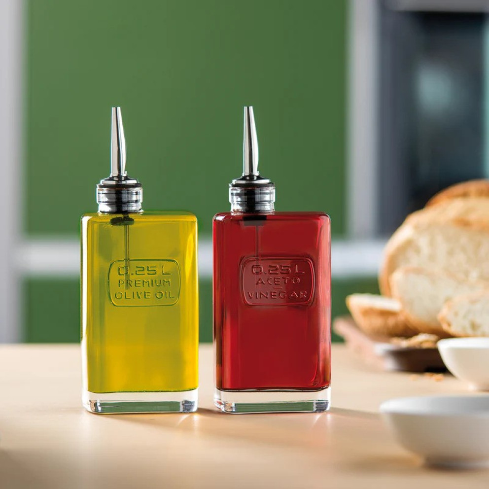 Комплект бутилки за подправки Luigi Bormioli Optima 250ml - 2 броя