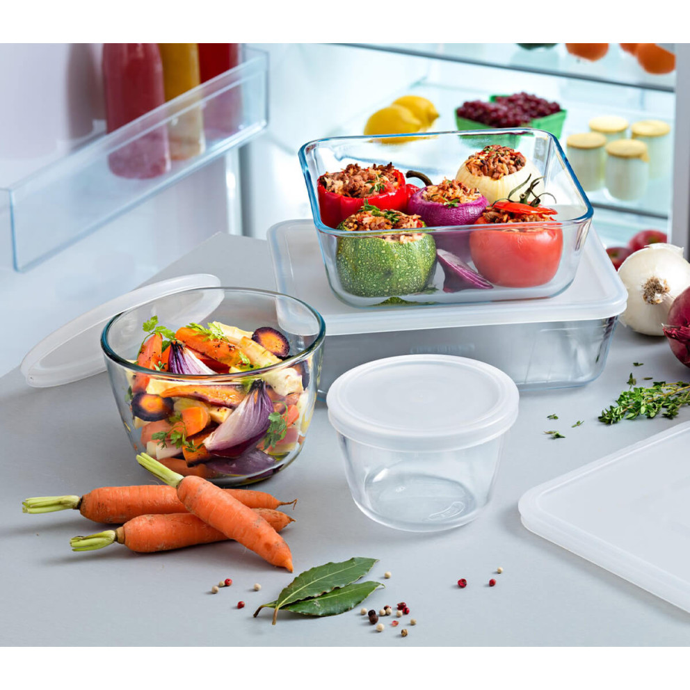 Стъклена кутия с капак 15см 1,1л Pyrex Cook and Freeze - 1 брой
