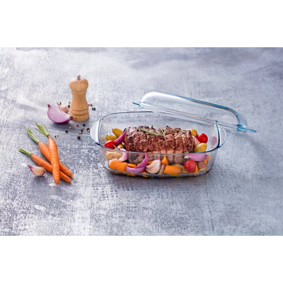 Съд за готвене с капак Pyrex Essentials Sleeve 6,5л - правоъгълен - 1 брой
