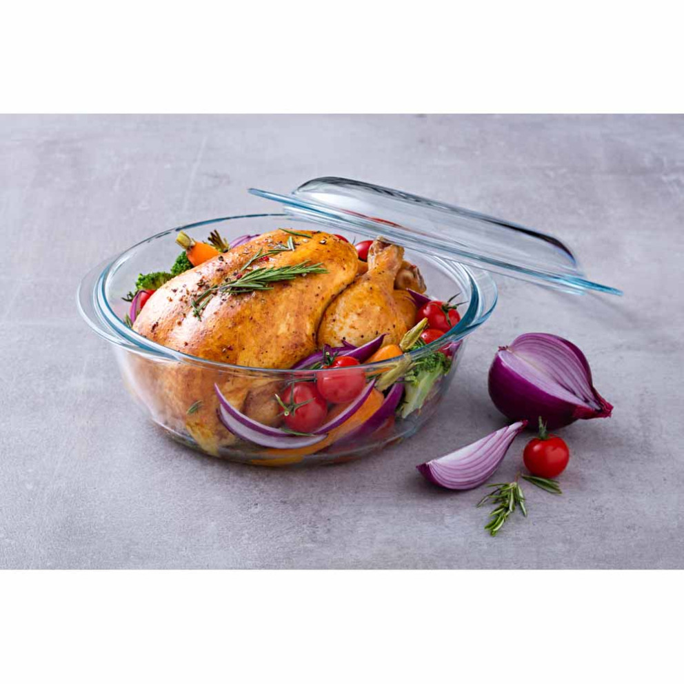 Съд за готвене с капак Pyrex Classic 4,9л - кръг - 1 брой