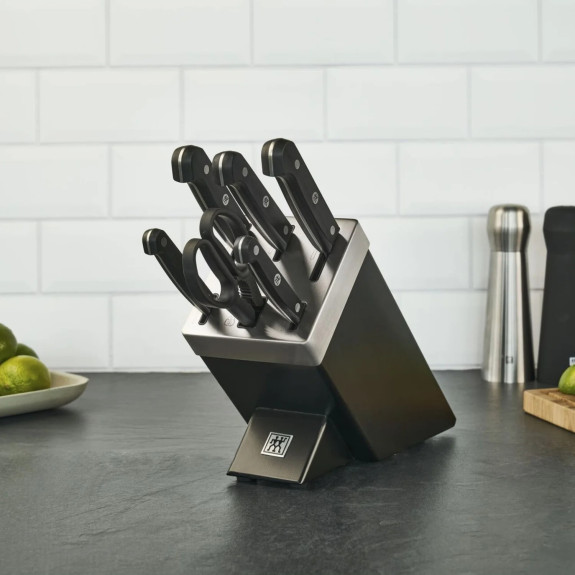 Комплект от 7 части - ножове с ножица и поставка - Zwilling Gourmet