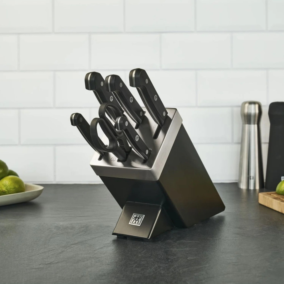 Комплект от 7 части - ножове с ножица и поставка - Zwilling Gourmet